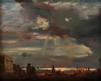 DAVID LEVINE Storm Over Prospect Heights.